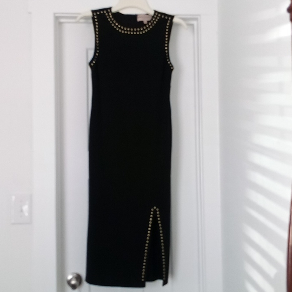Philosophy Black Gold Studded Dress. Size Small